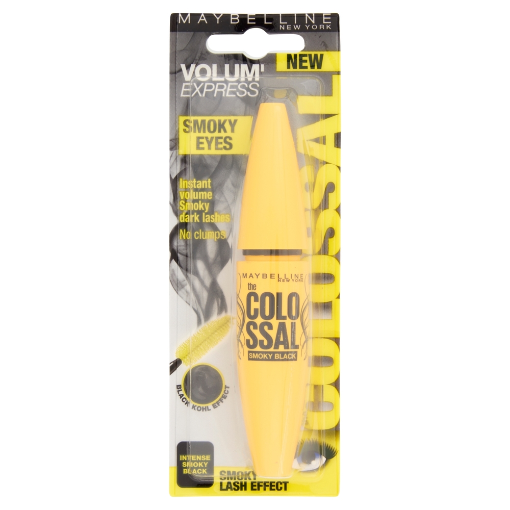 Maybelline New York The Colossal Mascara, Effetto Mega Volume in un Istante, Smoky
